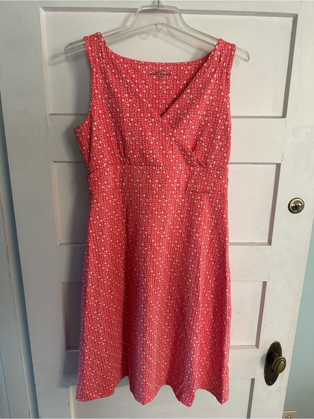 Eddie Bauer Coral Sleeveless Midi Dress
